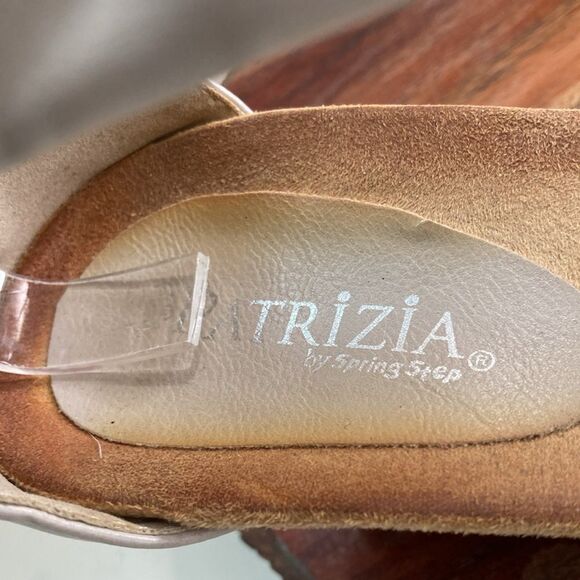 PATRIZIA 9 Spring Step Isabella Wedge Heel Zip Sandals Beige - Picture 3 of 13